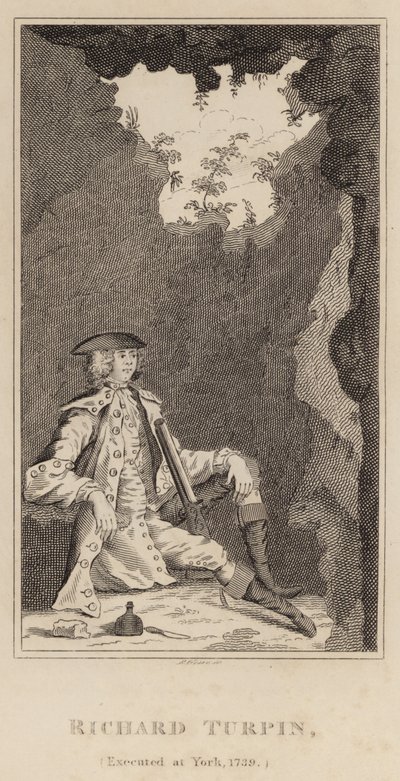 Richard Turpin, hingerichtet in York, 1739 von English School