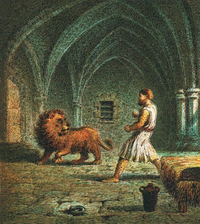 Richard Löwenherz und ein Löwe von English School