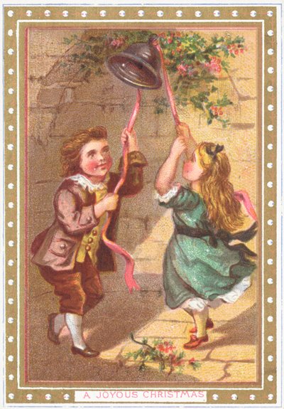 Die Glocke läuten, Weihnachtskarte von English School