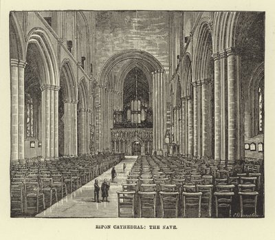 Ripon Kathedrale, das Kirchenschiff von English School
