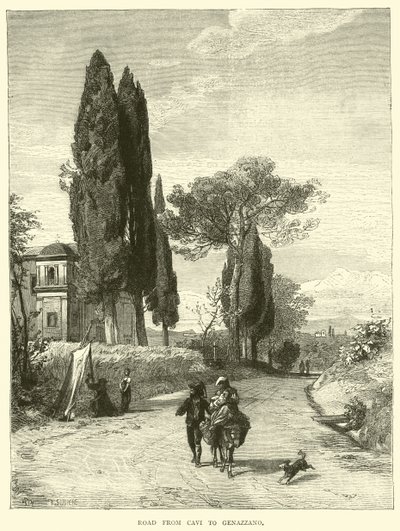 Straße von Cavi nach Genazzano von English School