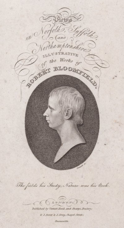 Robert Bloomfield, englischer Dichter (Stich) von English School