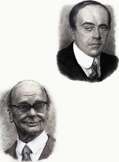 Robert Falcon Scott und Peter Scott von English School