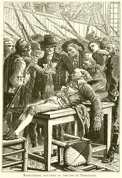 Robespierre verwundet am 9. Thermidor von English School