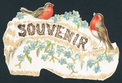 Rotkehlchen-Souvenir, Weihnachtskarte von English School