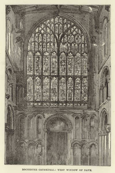 Rochester-Kathedrale, Westfenster des Kirchenschiffs von English School