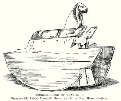 Schaukelpferd von Charles I (Gravur) von English School