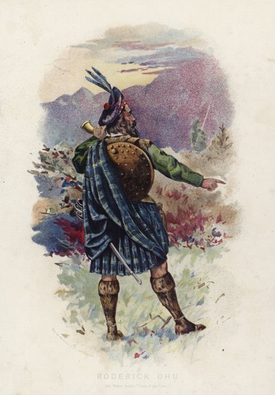 Roderick Dhu, aus Sir Walter Scotts Die Dame vom See von English School