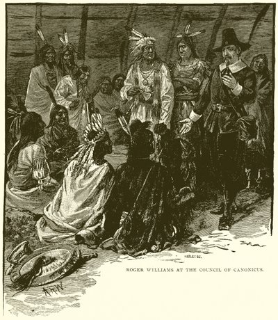 Roger Williams beim Rat von Canonicus von English School