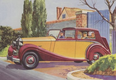 Rolls-Royce (Farblithographie) von English School