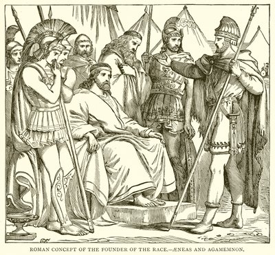 Römisches Konzept des Gründers der Rasse.—Aeneas und Agamemnon von English School