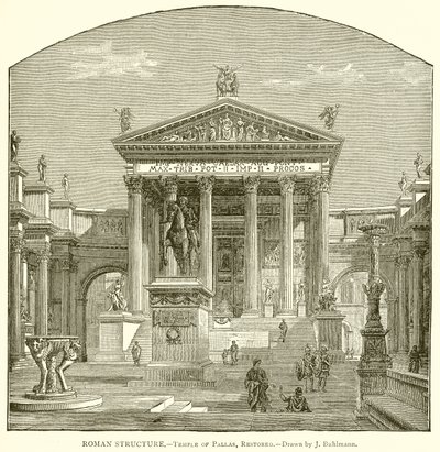 Römische Struktur.—Tempel der Pallas, restauriert von English School