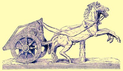 Römischer Rennwagen, Illustration aus Cassell