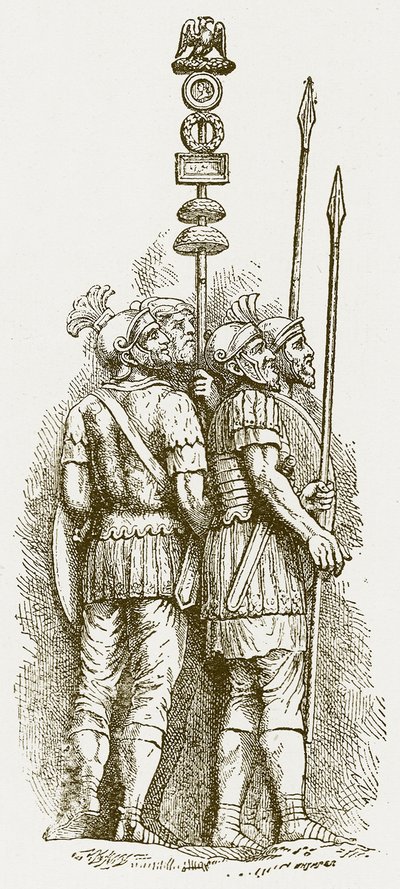 Römische Soldaten, Illustration für Geschichte Englands von H. O. Arnold-Forster, veröffentlicht 1897 von English School
