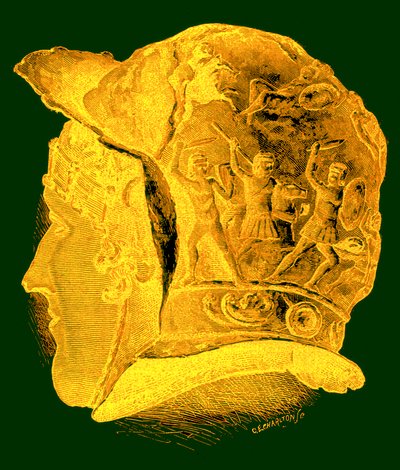 Römischer Votivhelm, Illustration aus Cassell