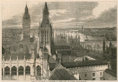Dächer des Parlamentshauses, gesehen vom Victoria Tower von English School