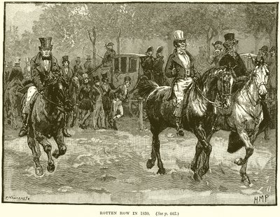Rotten Row im Jahr 1830 von English School