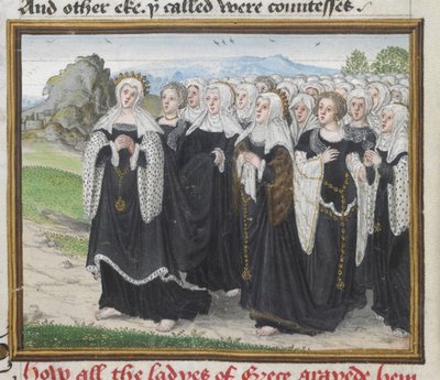 Griechische Frauen reisen nach Theben, aus dem 