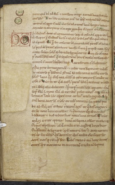 Randzeichnungen der Sonne und des Mondes. De temporum ratione. Beda Venerabilis von English School