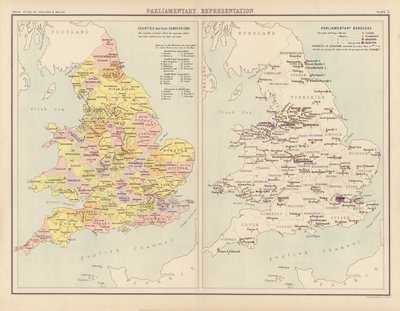 Royal Atlas, ca. 1900: Parlamentarische Vertretung von English School