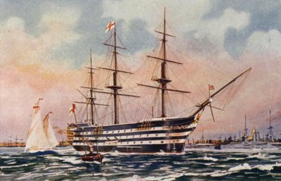 Royal Naval Barracks, Chatham: HMS Victory, Nelsons Flaggschiff bei Trafalgar von English School