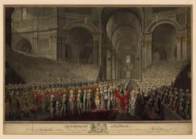 Königliche Prozession in der St. Pauls-Kathedrale am Georgstag, 1789 von English School
