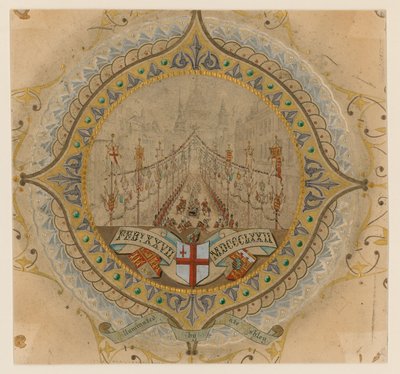 Königliche Prozession anlässlich des Besuchs Ihrer Majestät in der St. Pauls Kathedrale, London, 27. Februar 1872 von English School