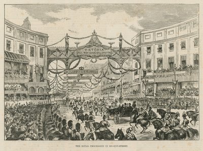 Königliche Prozession in der Regent Street von English School