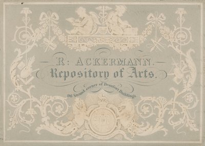 Rudolph Ackermann, Handelskarte, geprägt von Dobbs von English School