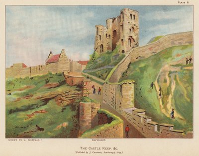 Ruine der Burg Scarborough von English School