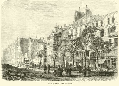 Ruinen von Paris nach der Belagerung, April 1871 von English School