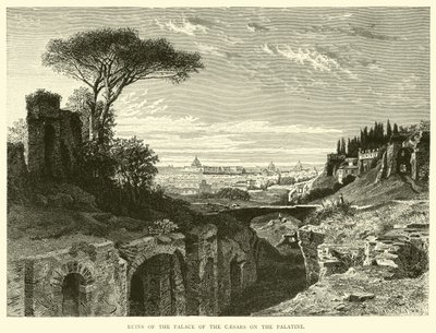Ruinen des Palastes der Cäsaren auf dem Palatin von English School