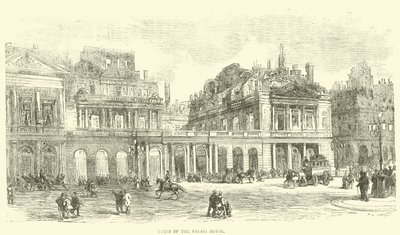 Ruinen des Palais Royal, Mai 1871 von English School
