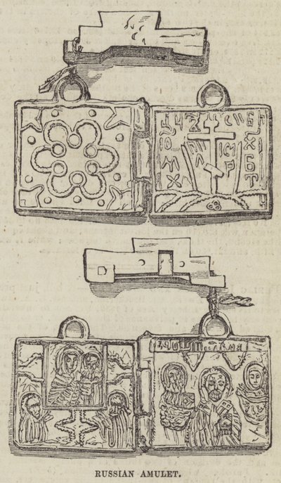 Russisches Amulett (Gravur) von English School