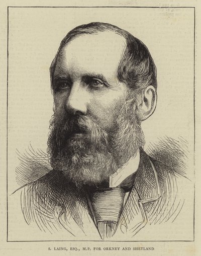 S Laing, Esquire, MP für Orkney und Shetland (Stich) von English School