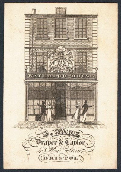 S Ware, Tuchhändler und Schneider, Visitenkarte von English School