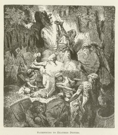 Opfer an heidnische Götter von English School