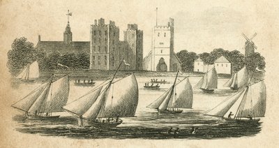 Segelwettkampf auf der Themse (Stich) von English School