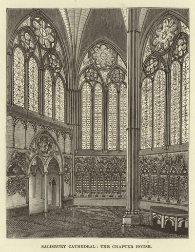 Salisbury Kathedrale, das Kapitelhaus von English School