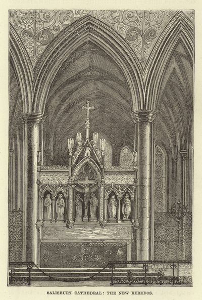 Salisbury Kathedrale, das neue Reredos von English School