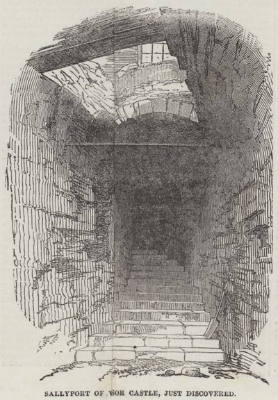 Sallyport von Windsor Castle, gerade entdeckt (Gravur) von English School