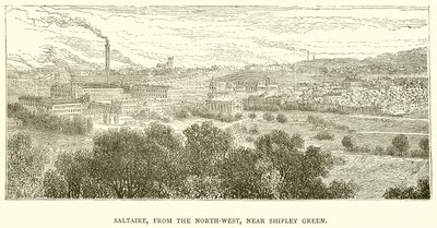 Saltaire, von Nordwesten, nahe Shipley Green von English School