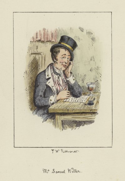 Sam Weller, aus den Pickwick Papers, von Charles Dickens von English School