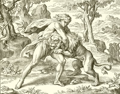 Samson und der Löwe von English School