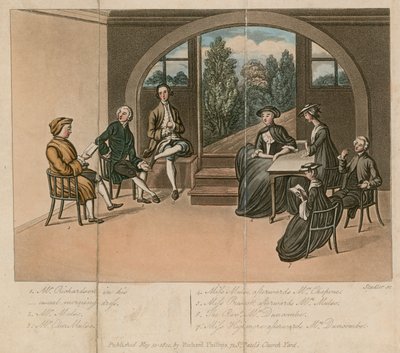 Samuel Richardson liest Gradison im Grange, Fulham, London von English School