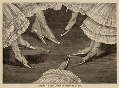 Sandalen, eine Erinnerung an vor zwanzig Jahren (Gravur) von English School