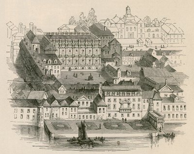 Sandford Manor House, Fulham, London, angeblich der Wohnsitz von Nell Gwynne von English School
