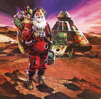 Weihnachtsmann auf dem Mars, dargestellt 1976 von English School