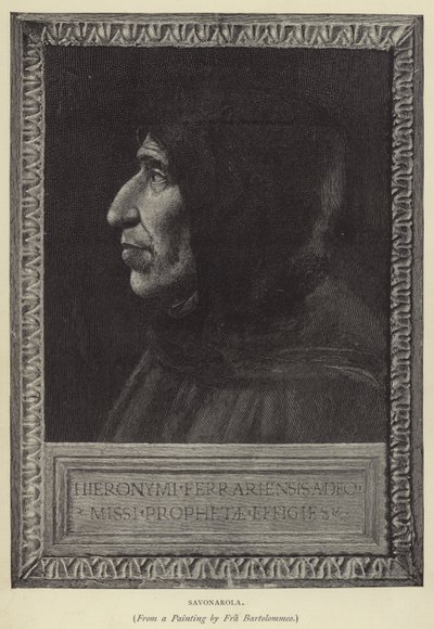 Savonarola (Gravur) von English School