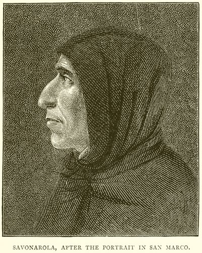 Savonarola, nach dem Porträt in San Marco von English School
